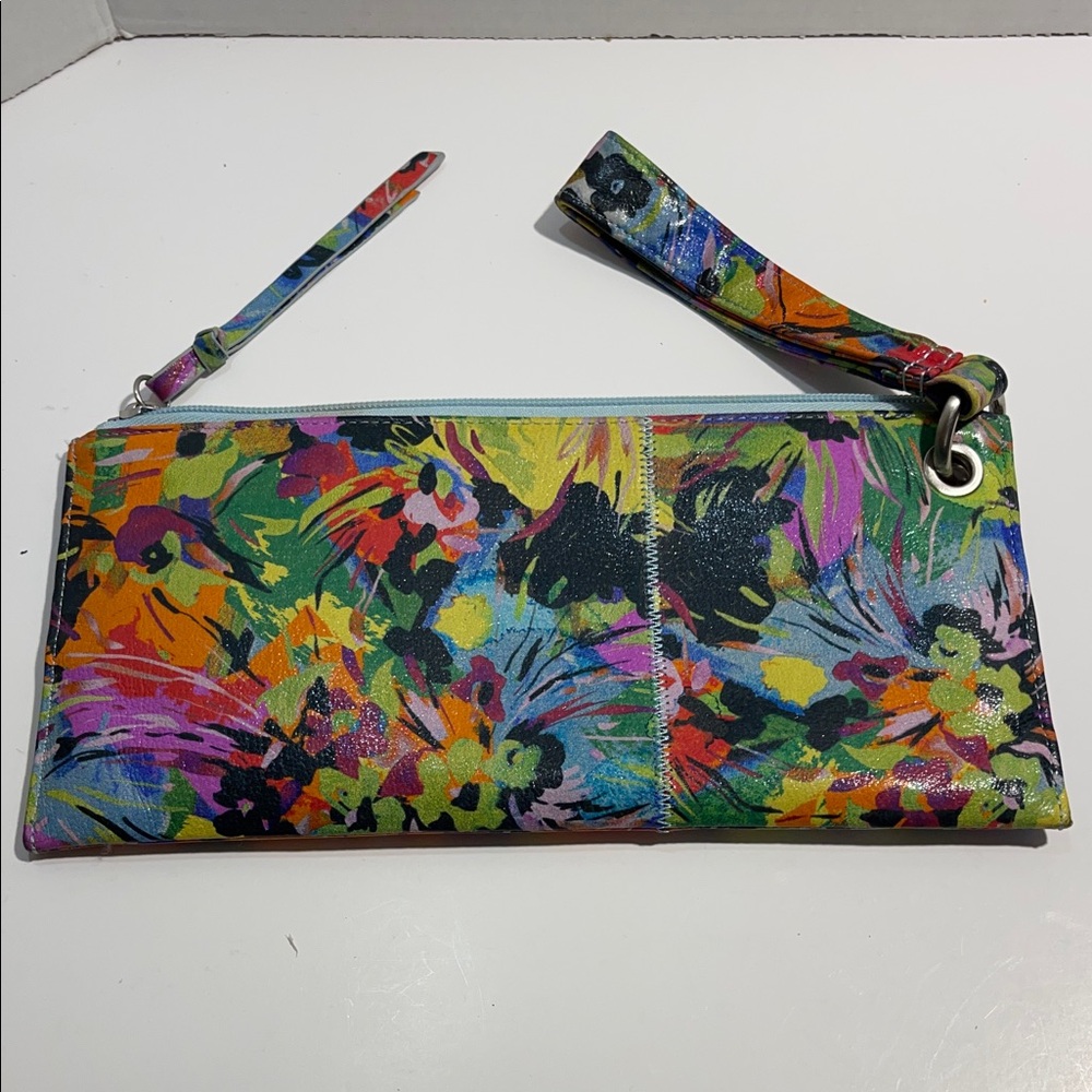 HOBO Multicolor Floral Clutch Wristlet